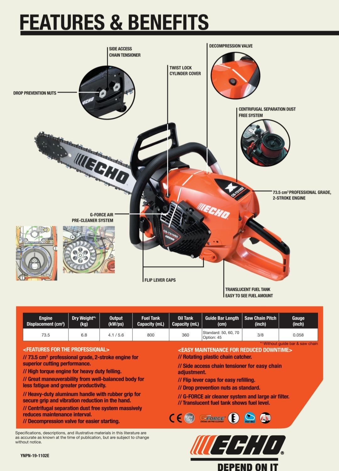Echo CS7310SX Chainsaw